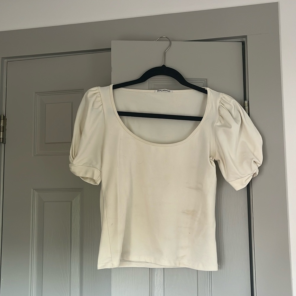 Reformation balloon sleeve shirt